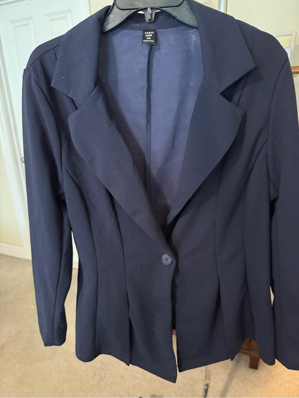 Navy Single-Button Blazer for Women